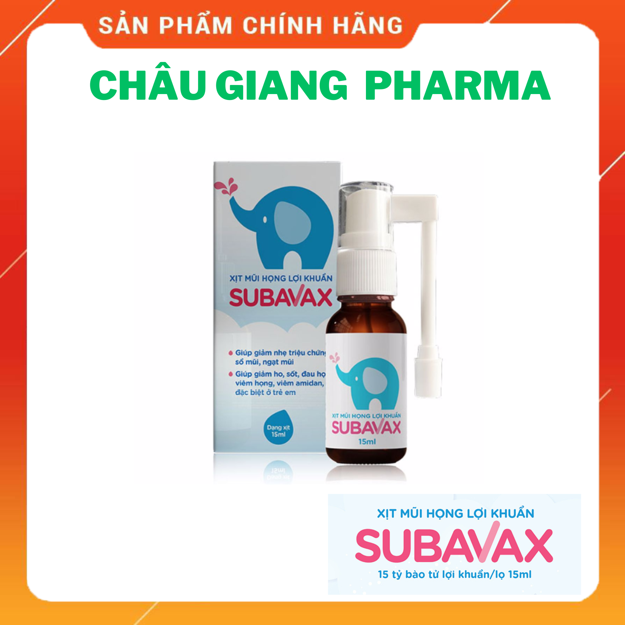  Xịt mũi họng lợi khuẩn Subavax 